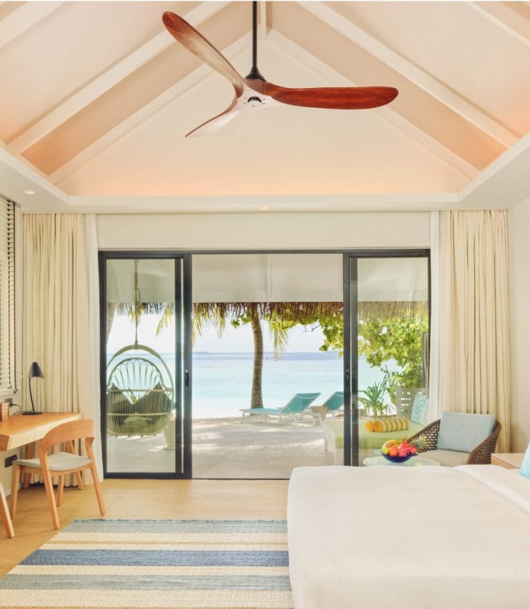 Interior of beach villa at Nova Maldives
