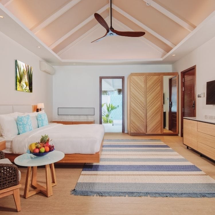 Interior of beach villa at Nova Maldives