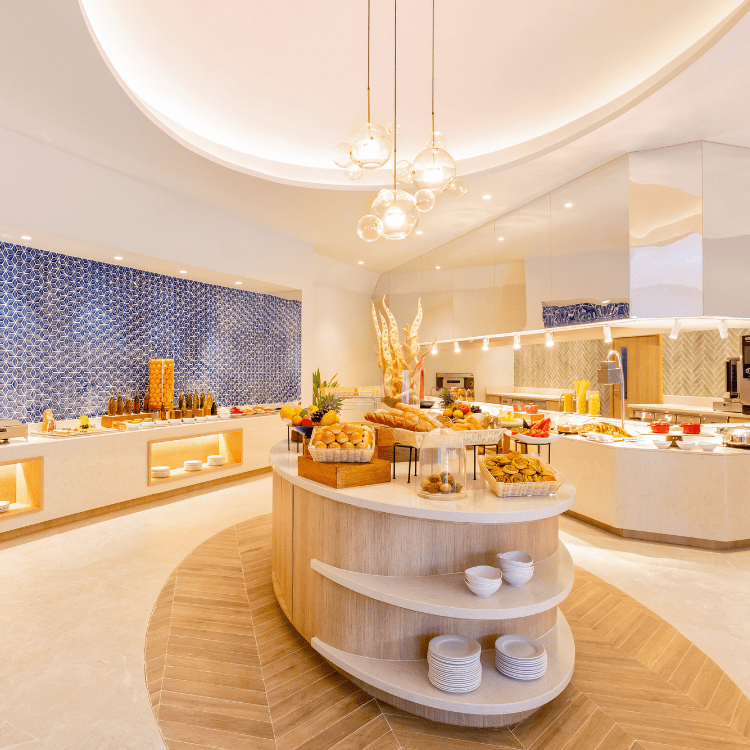 Interior of Soul Kitchen Restaurant, buffet area