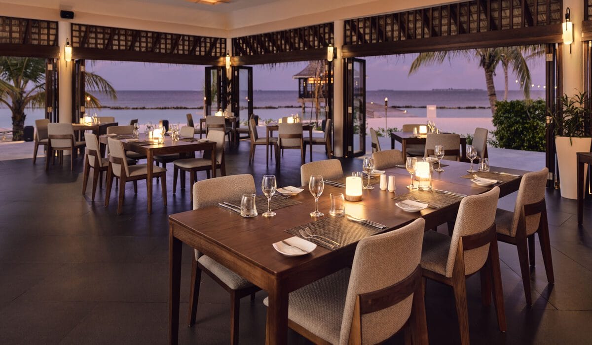 Flames grill house interior at Nova Maldives